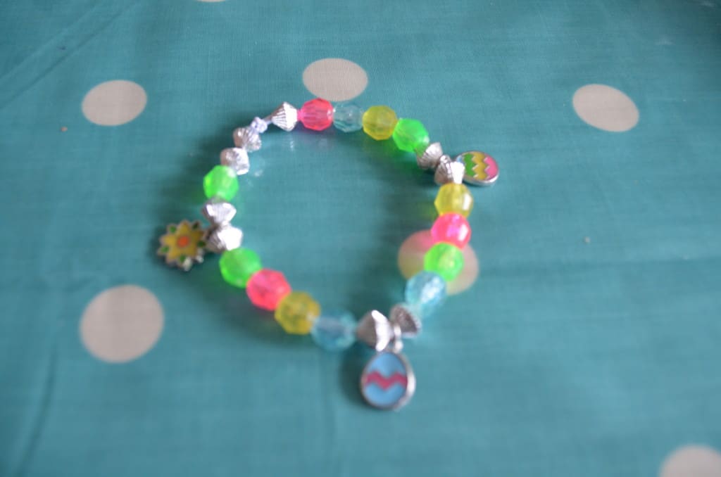 Yellow Moon Easter Charm Bracelet