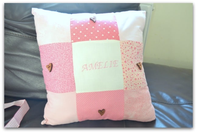 icklebutton patchwork cushion