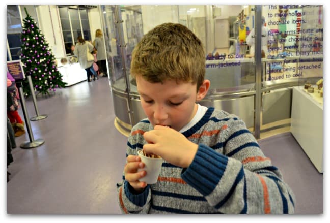 Melted chocolate at Cadbury World