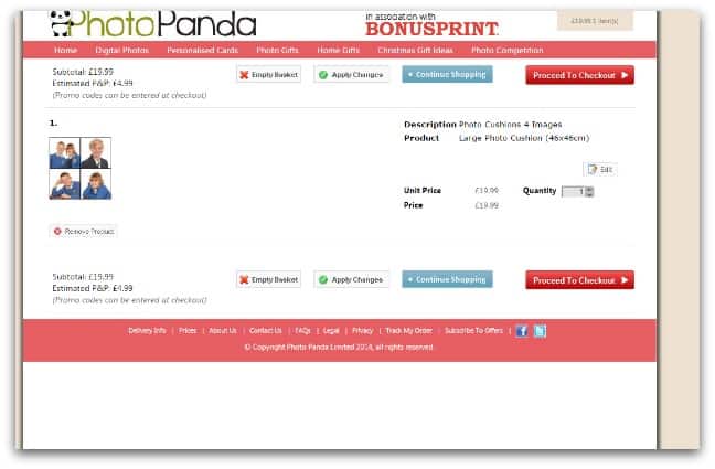 Photo Panda Checkout