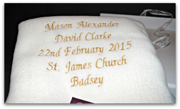 Cream Christening Blanket