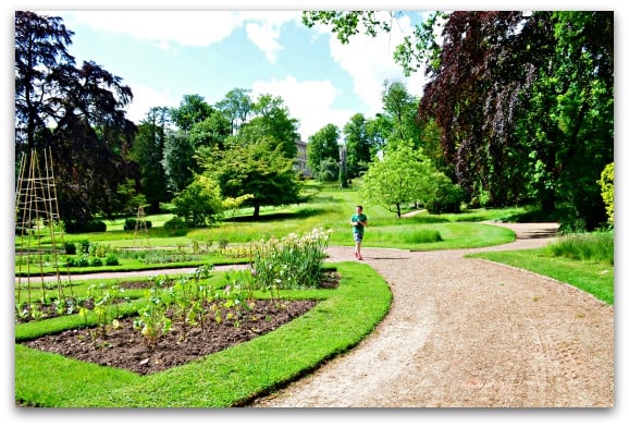 Racing around the gardens at Ragley Hall
