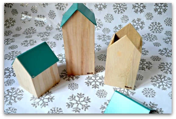 Block Storage Houses in Dark Blue