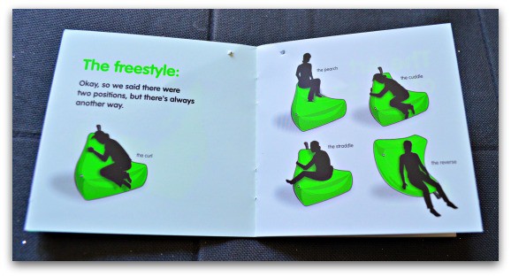 Different ways to sit on the Mini B Beanbag from Room to Grow