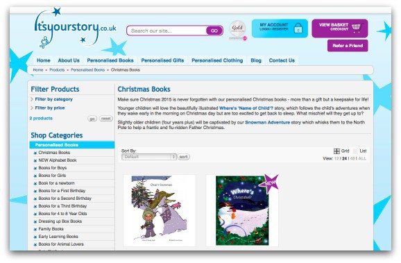 It's your story website - Christmas Books