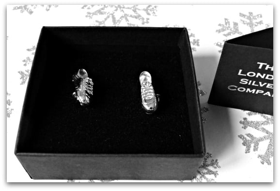 The London Silver Company Sterling Silver Football Boots Cufflinks
