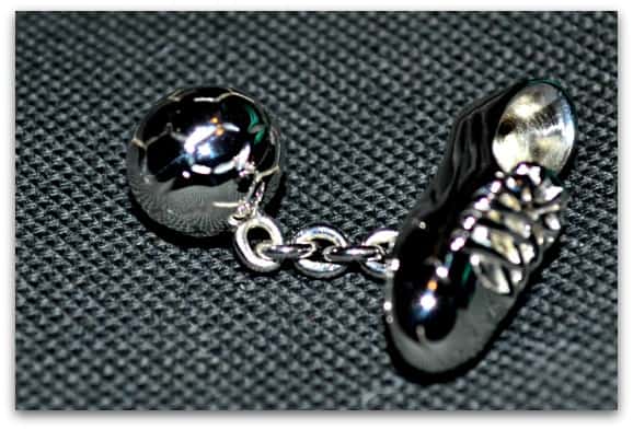 Xmas Gift Guide The London Silver Company Football Boot and Ball Silver Cufflinks