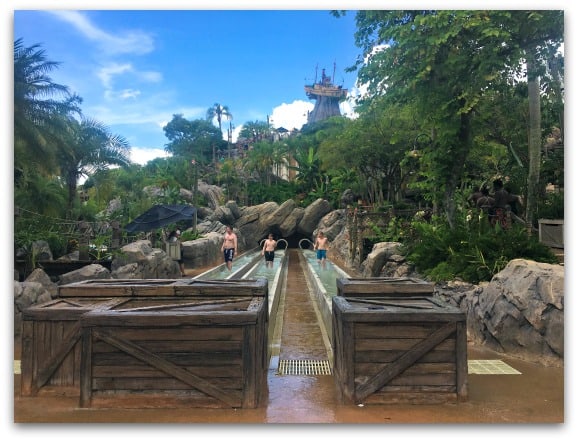 Taking on the slides at Typhoon Lagoon