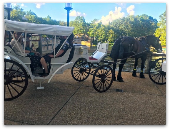 horse and carriage ride at Port Orleans Riverside