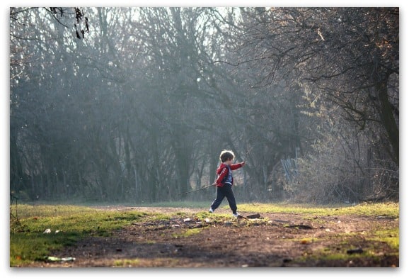 children playing outside