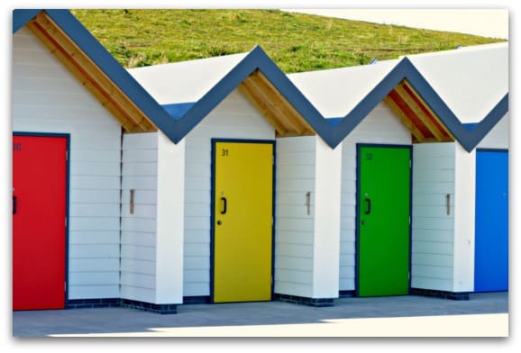 Beach huts in Swanage