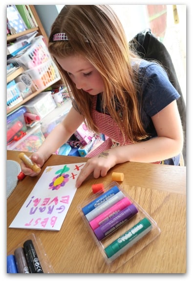 Making a birthday card with Paint Sticks