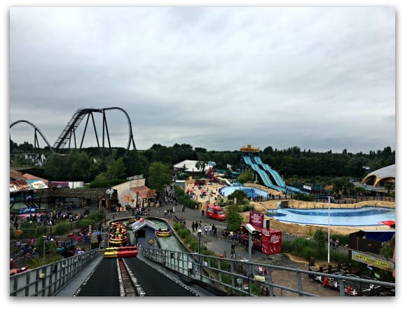 Thorpe Park the view from Storm Surge