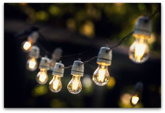 Add some lights to make your garden more appealing