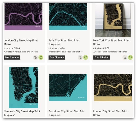 Personalised City Maps from Maps International