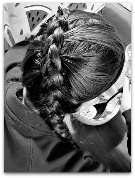 My attempt at a Dutch side braid
