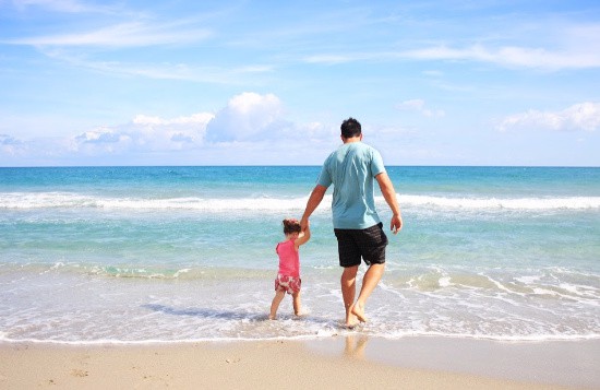 Family on holiday